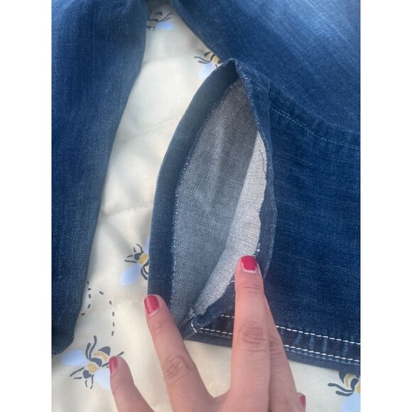 Miss Me Denim Dark Blue Signature Boot Coot Cut Rhinestone Denim Jp5002-32 sz 28 - Picture 7 of 9